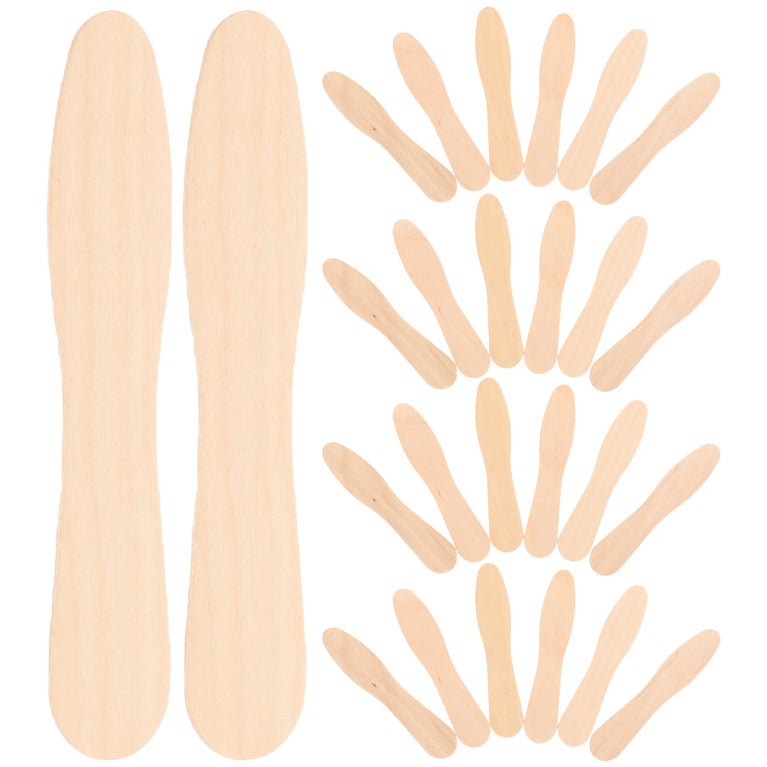 100PCS Wooden Ice Cream Spoons Eco Friendly Disposable Dessert Sticks