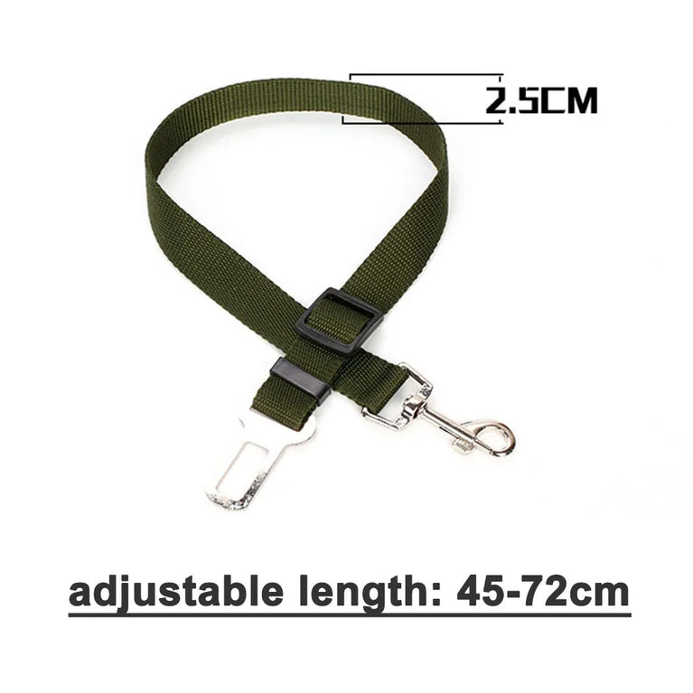 Adjustable Reflective Dog Car Seat Belt Harness With Lights Safety Travel Belt