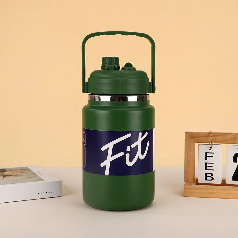 Large Steel Vacuum Insulated Water Tumbler 2000/2500ml Leakproof