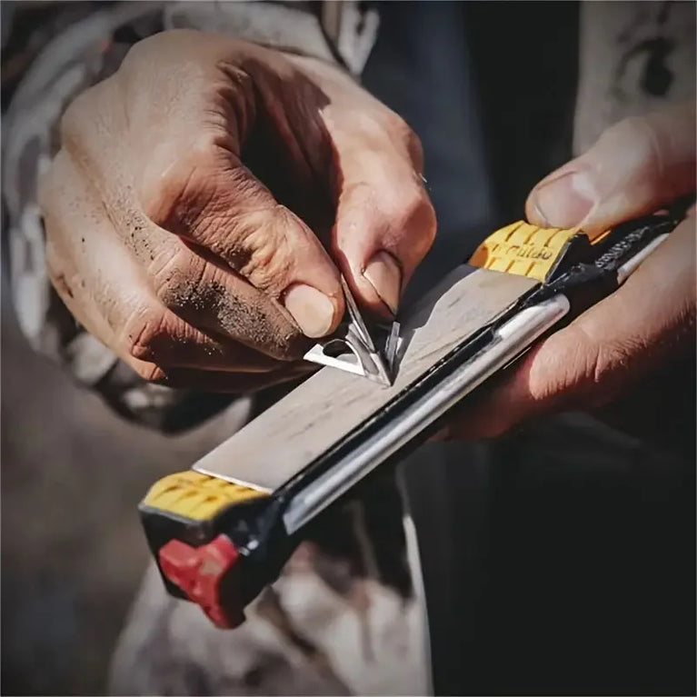 Double-Sided Diamond Knife Sharpener | Portable Whetstone & Honing Tool