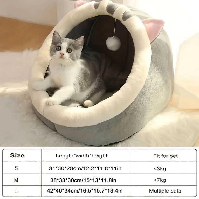 Soft Cozy Cat House Bed Tent Warm Deep Sleep Comfort Nest