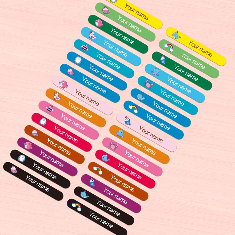 Personalised Waterproof Name Labels | Custom Stickers for School Gear