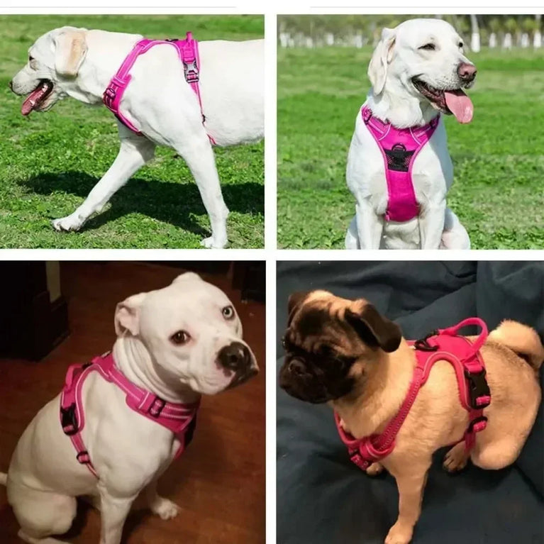 Reflective Adjustable Dog Harness Breathable No Pull Vest ChestStrap