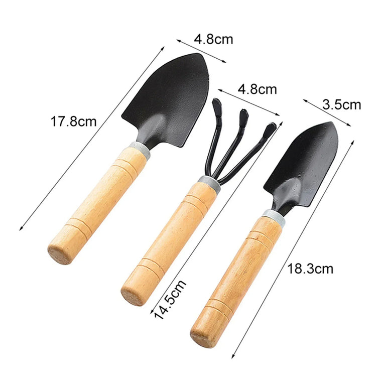 3 Pcs Small Garden Shovel Set for Indoor Outdoor Planting Tools