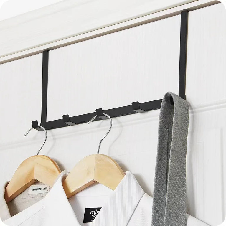 1/3pcs No Drill Over The Door Hooks Wrought Iron Hanger Rack Multipurpose Organizer for Hats Bags Clothes Bathroom Home Storage