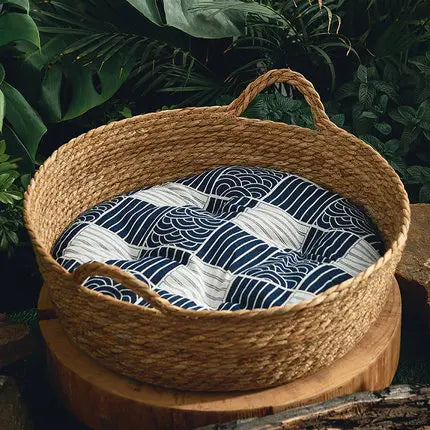 Cat Bed Basket Cooling & Heating Self Warm Cozy Nest