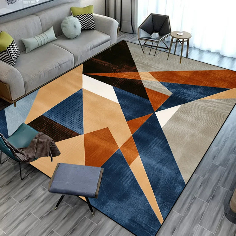 Large Geometric Non-Slip Washable Area Rugs for Modern Living