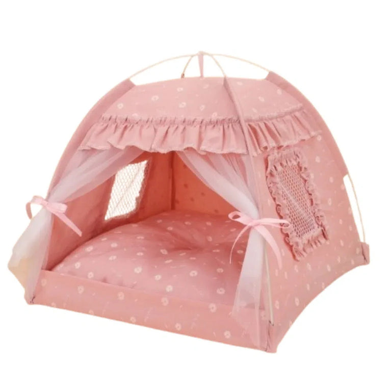 Princess Cat Bed Foldable Soft Tent House All Season Comfort