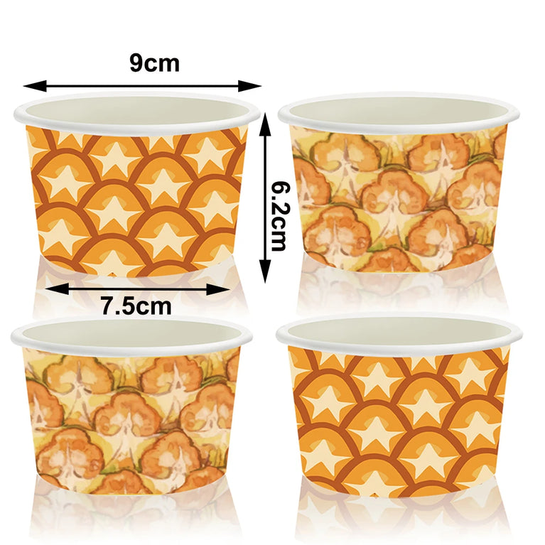 6-30pcs Paper Snack Cups Ice Cream Paper Bowl Disposable Dessert Treat Snack Cups Kids Birthday Shower Summer Party Supplies
