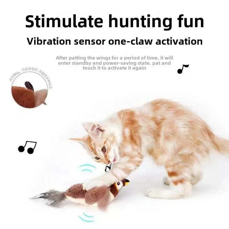 Remote Control Fluttering Bird Cat Toy Interactive Electric Fun
