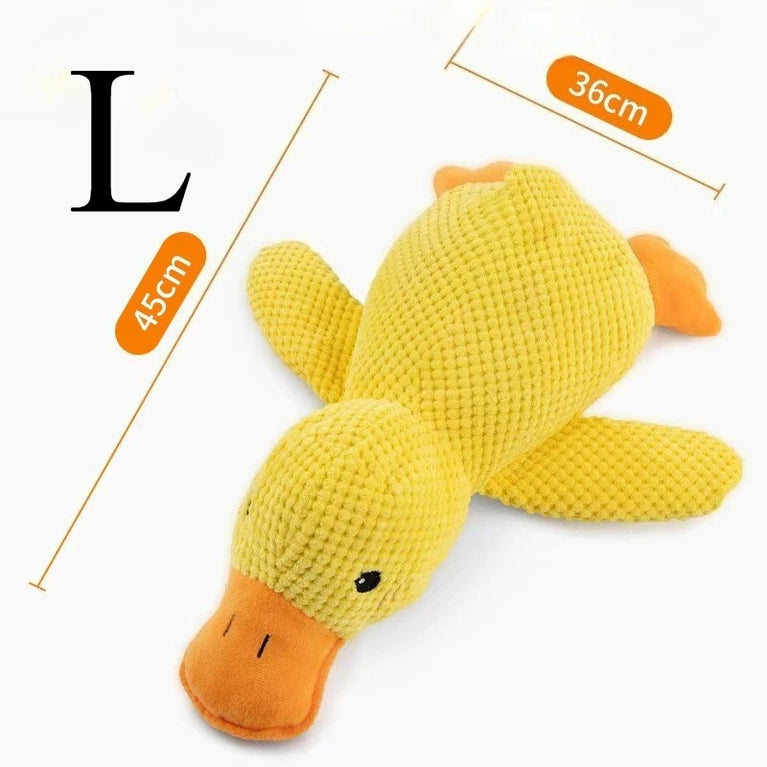Plush Sleeping Duck Dog Toy Squeaky Chew Toy for Training Fun