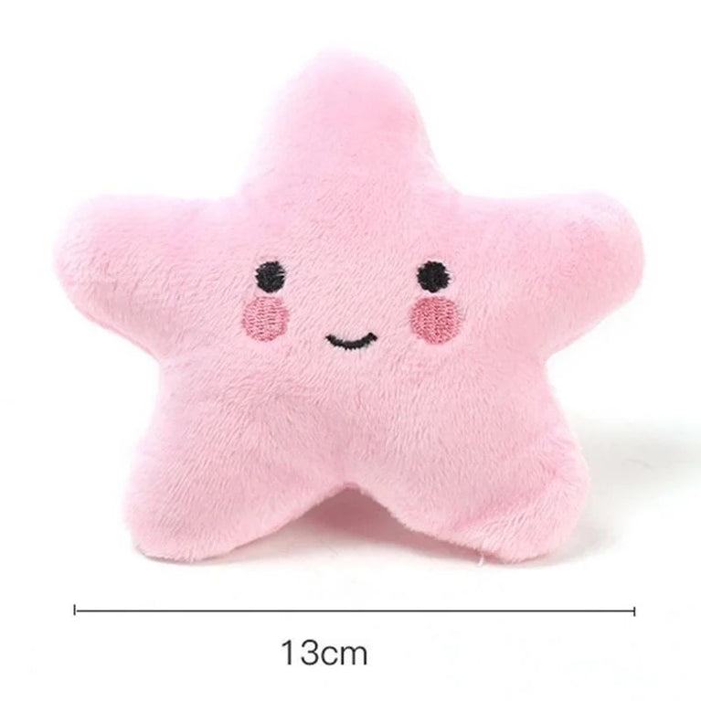 Plush Pentagram Squeaky Dog Toy Interactive Chew Toy Fun