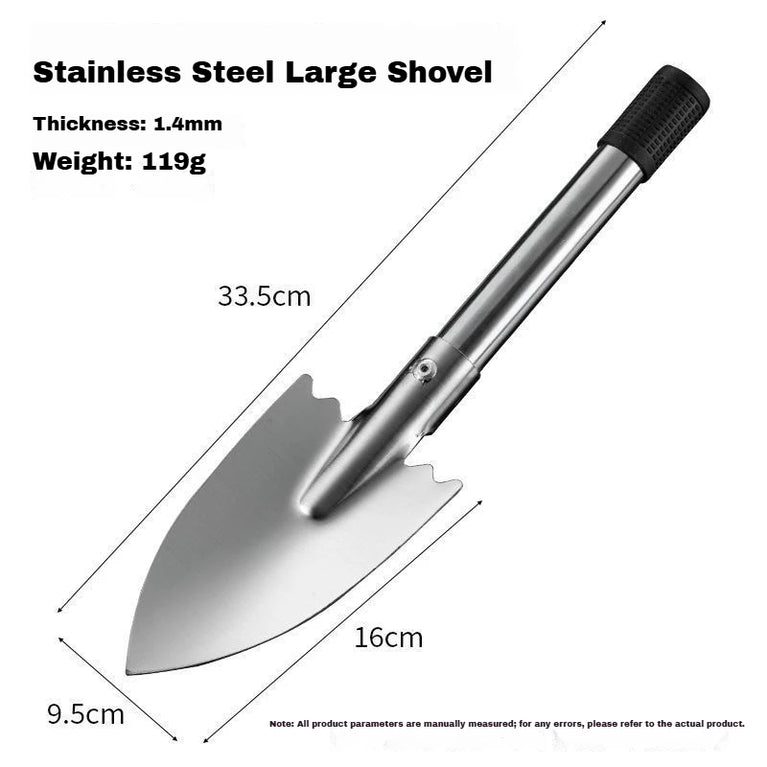 Stainless Steel Garden Shovel Hand Tool Digging Spade Flower Planting Tool
