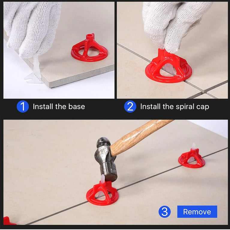 Professional Tile Leveling System Clips | Wall & Floor Flat Alignment Spacers
