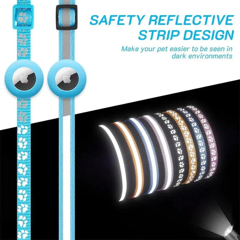 Airtag Cat Collar Breakaway Reflective Adjustable 7-12In GPS Collar