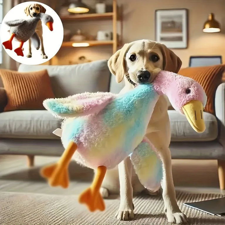 50cm Soft Colorful Duck Plush Toy for Cats Dogs Anxiety Relieving Buddy