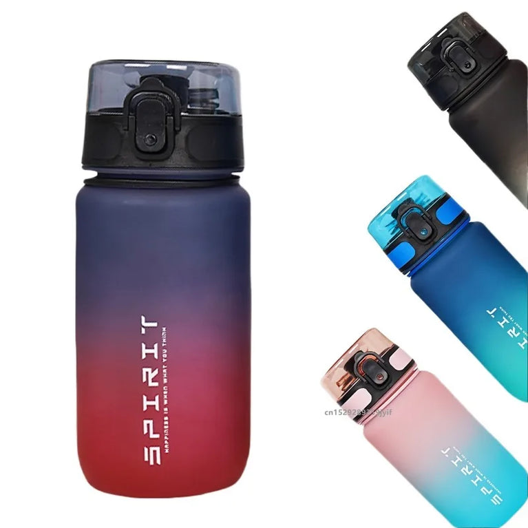 500ML Gradient Fitness Water Bottle with Time Marker Leakproof Durable for Cycling Running Outdoor Sports Bottle