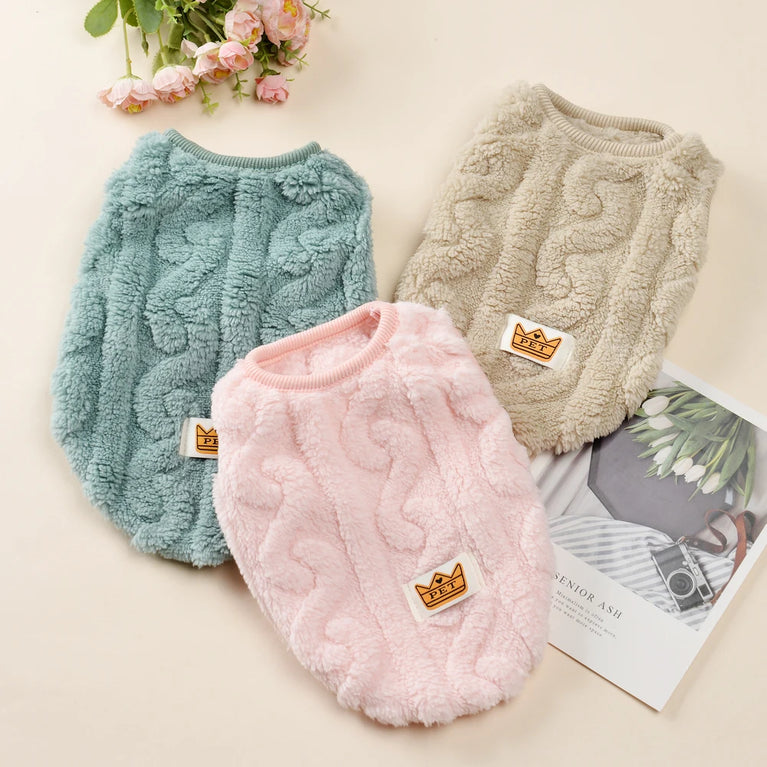 Winter Warm Dog Sweater | Cozy Fleece Puppy Jacket
