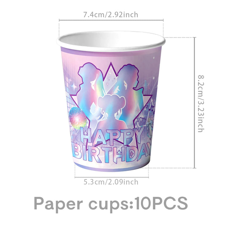 Disposable Party Tableware Set for Birthday Party Decoration