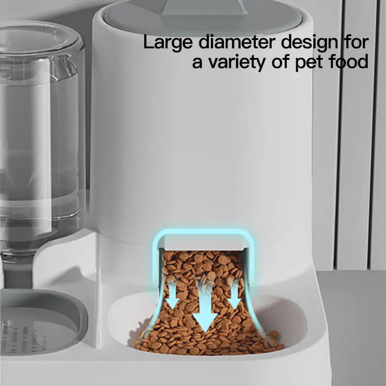 1-Pack Automatic Gravity Fed Cat Water Dispenser And Feeder Spill Proof Large Capacity One Piece Design