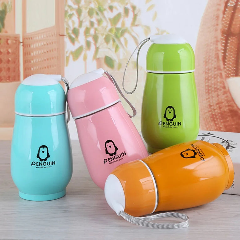 Mini Penguin Thermos Cup 180ml Travel Mug for Kids Insulated