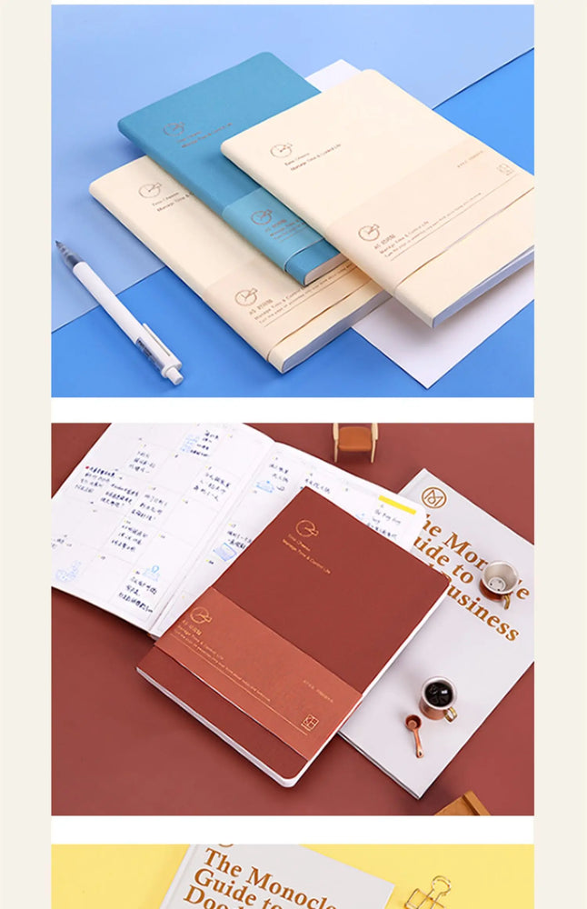 Undated Weekly Planner | 16K Portable Agenda & Time-Management Notebook