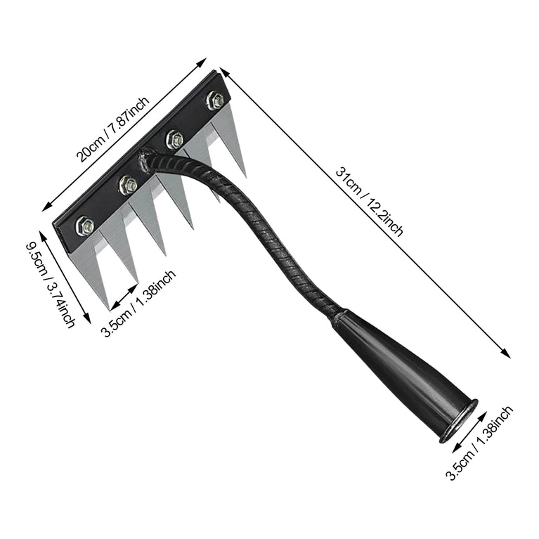 Dual-Purpose Hardened Weeding Hoe | Carbon Steel Gardening Hook