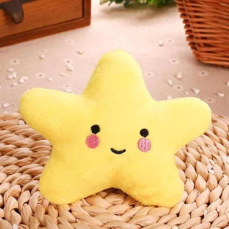 Plush Pentagram Squeaky Dog Toy Interactive Chew Toy Fun