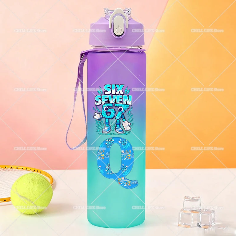 750ML Frosted Sports Waterbottle Anime Gaming Outdoor Gym Bottle
