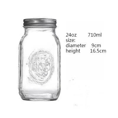 Wide Mouth Mason Jars with Lids Glass Food Storage Container for Meal Prep