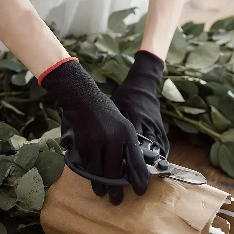 10 Pairs PU Safety Work Gloves Anti Slip Wear Resistant Gardening Woodworking Gloves PU200B
