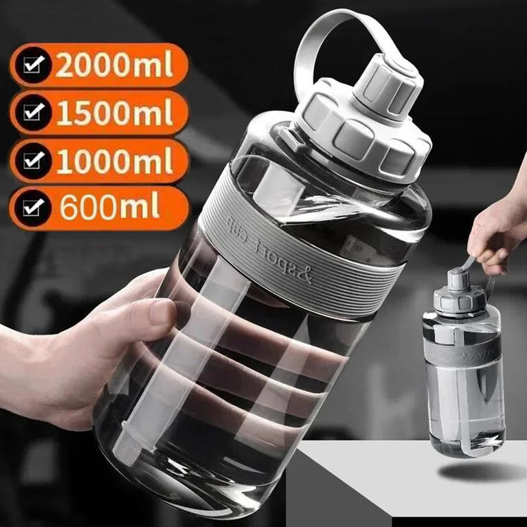 2L Large Capacity Straw Sports Waterbottle Gym School