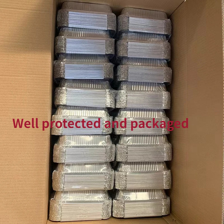20Pcs Aluminum Foil Trays With Lids 450ml Disposable Food Grade Baking Pans For Air Fryer Oven