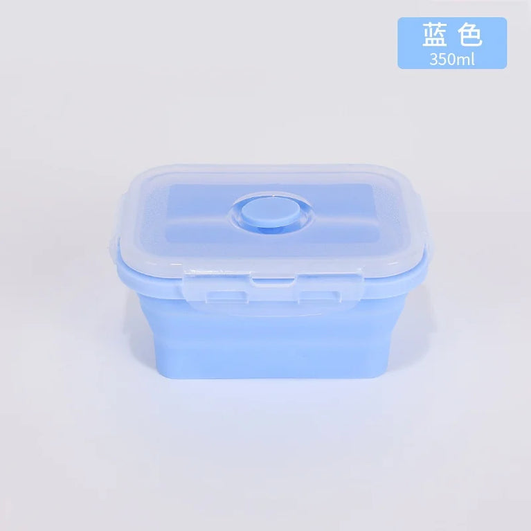 4PS Collapsible Silicone Food Storage Containers with Lids Vent Kitchen Meal Prep Set