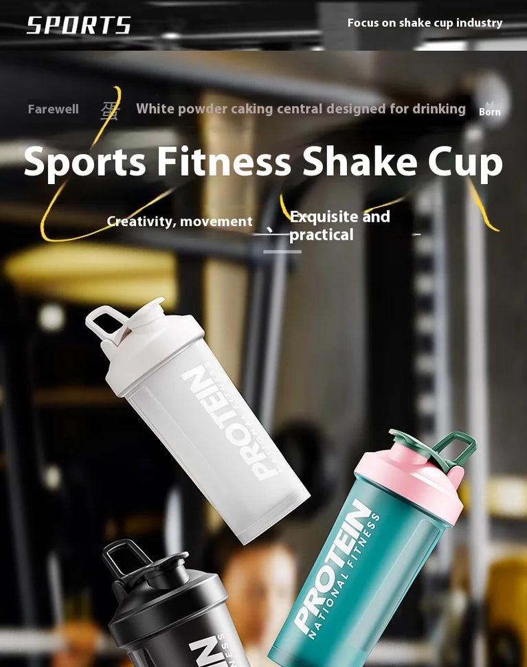 Protein Shaker Fitness Sports Waterbottle Mixing Cup for Gym Use