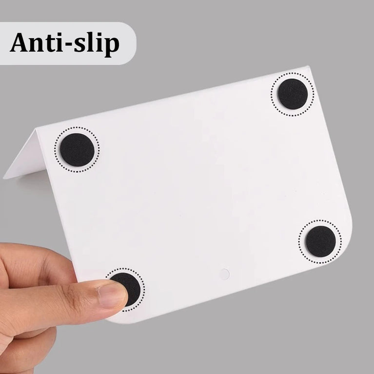 Simple Metal Bookends | 2-Piece Heavy-Duty Non-Slip Desktop Organiser