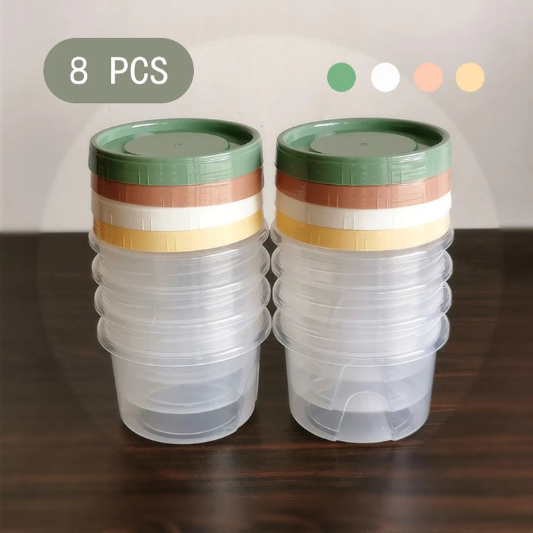 8 Pcs 500ml Food Storage Containers for Refrigerator Organization