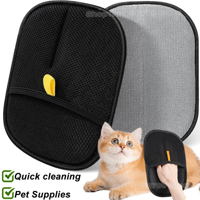 Reusable Electrostatic Pet Hair Removal Mitts Cat Grooming Gloves