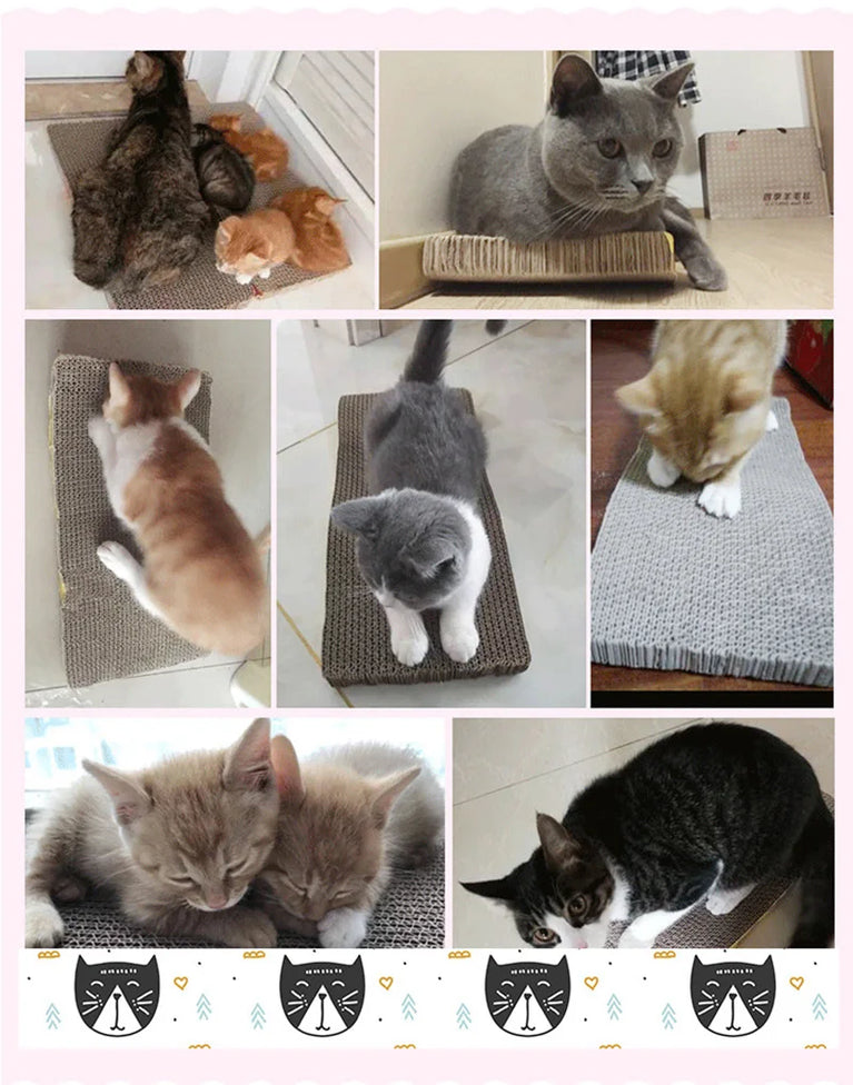 Cat Toys Cat Scraper Sharpening Claw Corrugated Cardboard Scratch Board Sofa Protector