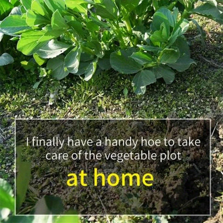 Premium All Steel Hardened Hollow Garden Hoe Hand Weeding Rake Tool