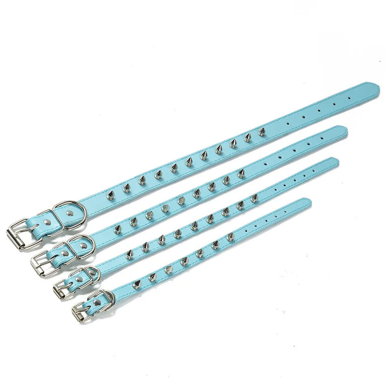 Harp Spiked Studded DogCollars PU Small Medium Large NeckStrap