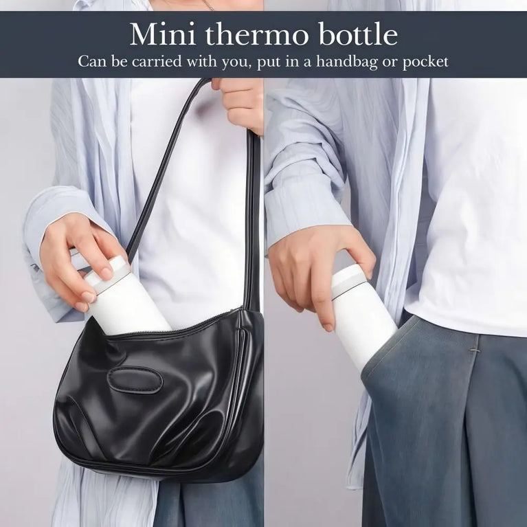 Mini Thermos Cup 160ml Portable Travel Mug Stainless Steel Bottle