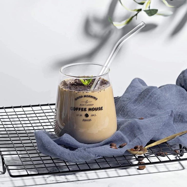 Glass Straws Eco Friendly Reusable Drinking Straw Set with Brushes Bar Accessories