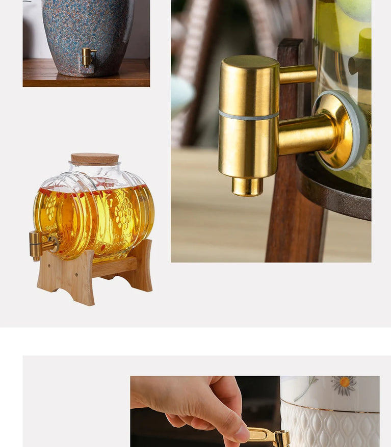 Stainless Steel Beverage Dispenser Faucet | Eco-Friendly Spigot for Wine Barrels & Juice Tanks