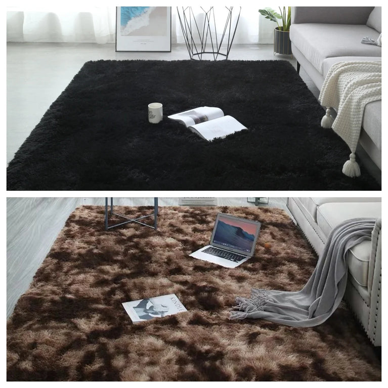 Fluffy Non-Slip Washable Area Rugs for Living Room and Bedroom
