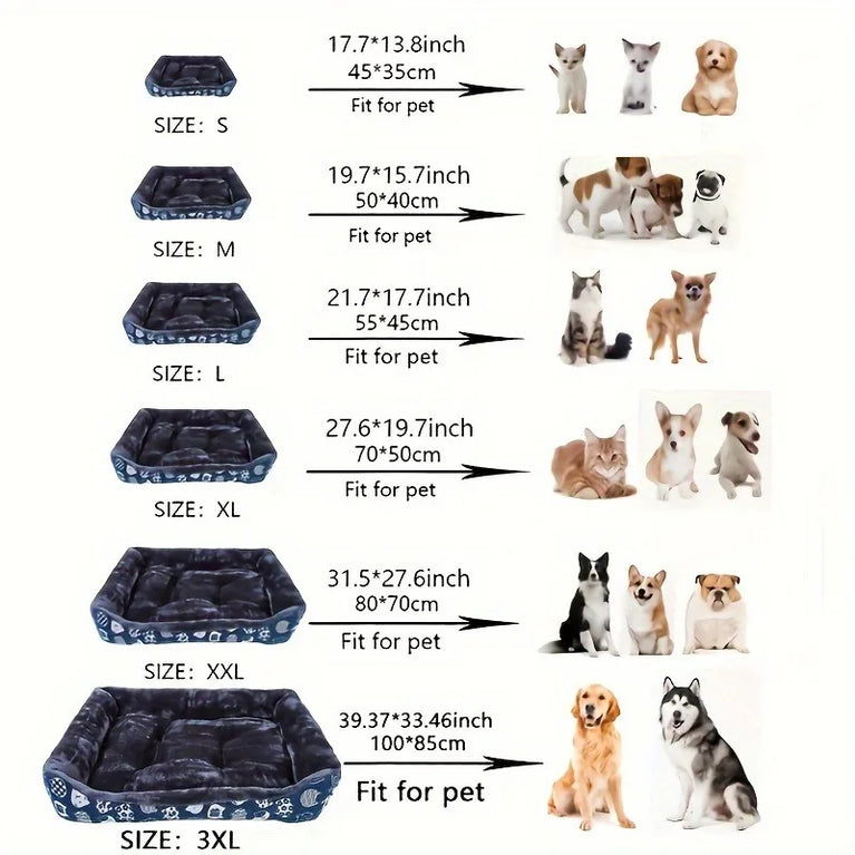 Winter Pet Dog Bed Sofa Mat Comfortable Cushion Sleeping Bed