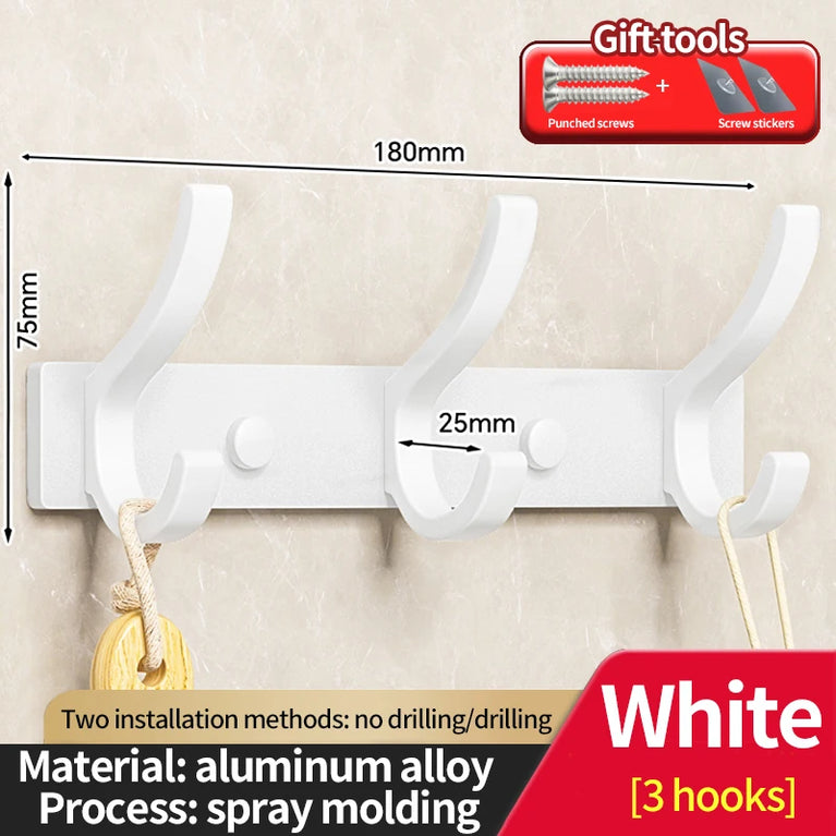 no drill Door Behind Hook Storage Wall Hanging Clothes Hanger Coat Hook Punch-free Bathroom Hanger Bedroom Organizer Storage Kit