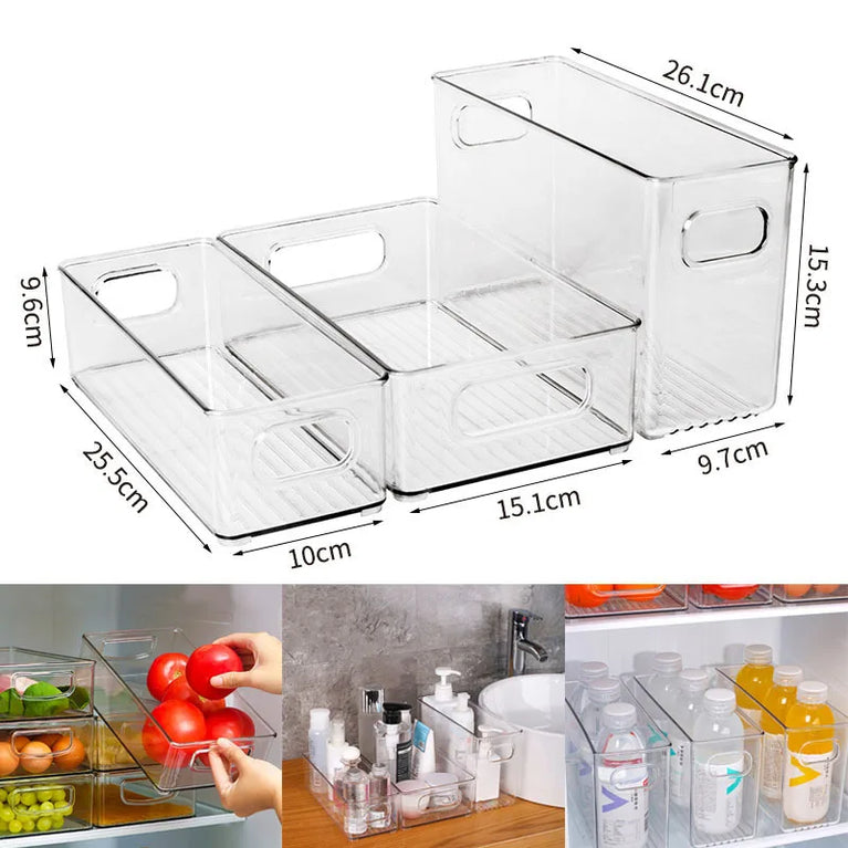 Transparent Refrigerator Storage Box Fridge Organizer Clear Plastic Container for Kitchen Storage