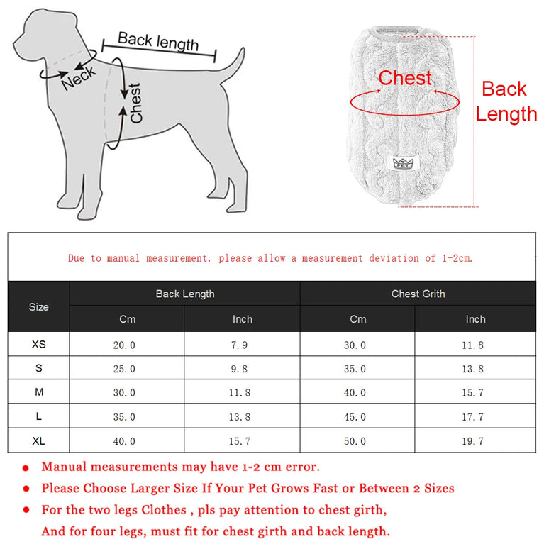 Winter Warm Dog Sweater | Cozy Fleece Puppy Jacket