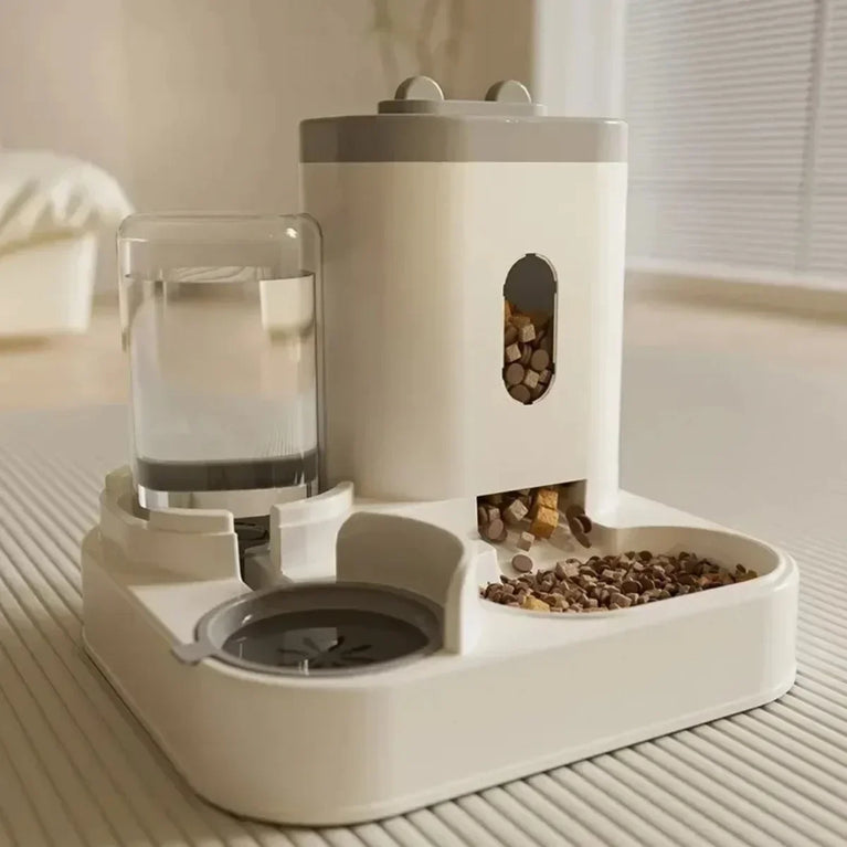 Automatic Cat Dog Feeder Bowl Water Dispenser Large Capacity